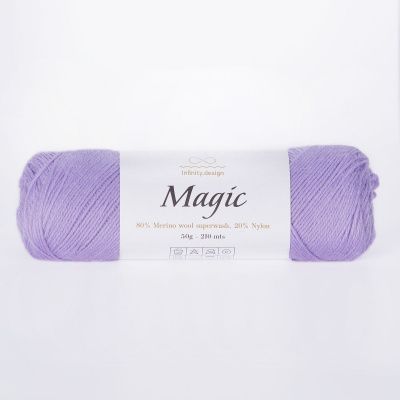 Infinity Design Magic ( 5031 LILAC) 80% мериносовая шерсть superwash, 20% нейлон 50 гр/210 м