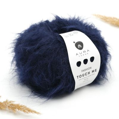 Aura Yarns Touch me  (07.007 Navy blue), состав: 76% сури альпака, 20% мериносовая шерсть, 4% полиамид, 50гр/130м